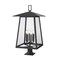 Z-Lite Rainer 6 Light Outdoor Pier Mounted Fixture, 17.5in. W x 33.5in. H, Black 5015PHXXLR-533PM-BK - alternate 1